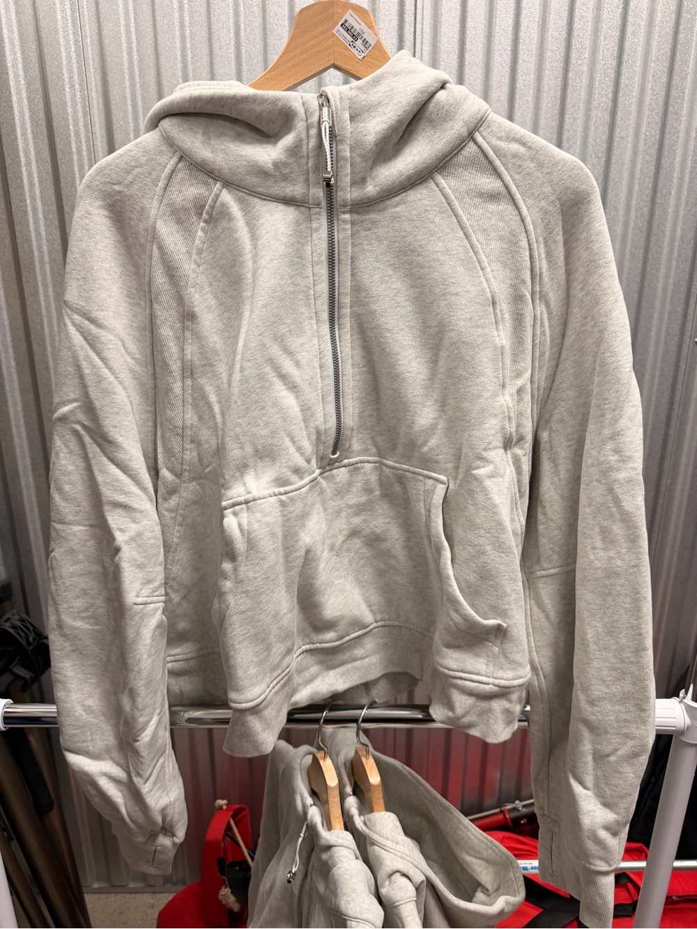 Lululemon Scuba Oversized 1/2 Zip Hoodie - XL/XXL - Heathered Ultra Light Grey
